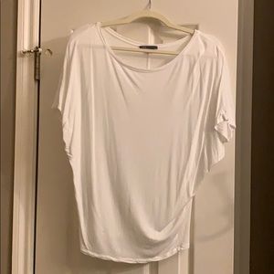 Vince Short Sleeve White Dolman Sleeve Shirt